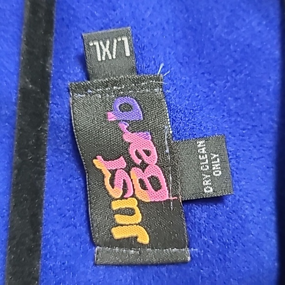 JUST BARB Heavy Weight Abstract Pattern Open Front One Pocket Cardigan Size L/XL - Picture 8 of 16